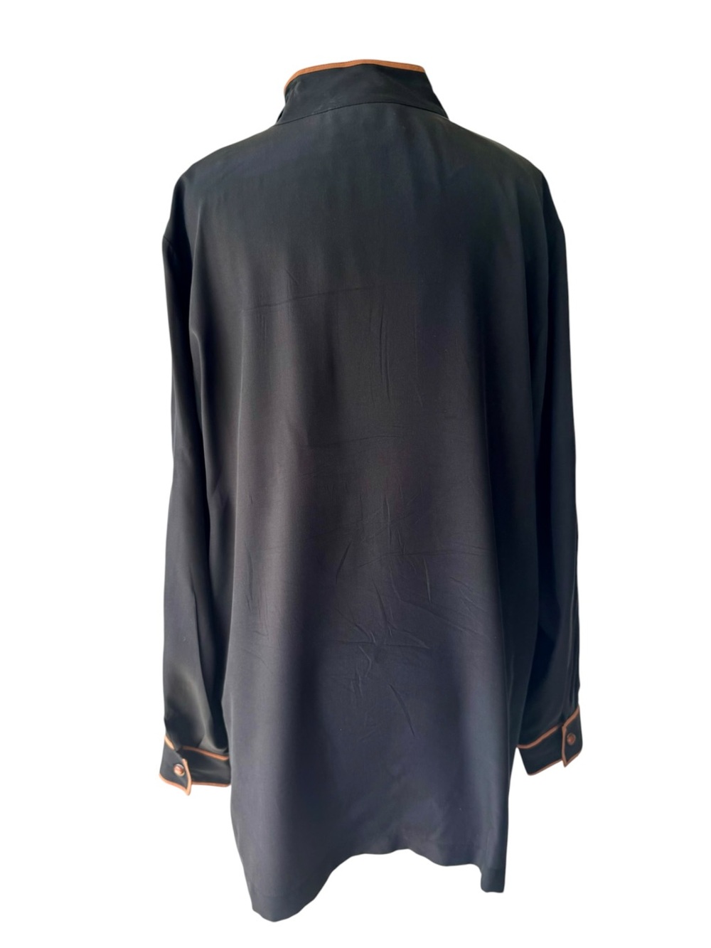 Vtg 90s Bob Mackie Wearable Art Black Butterfly Print 100% Silk Top Sz 1X - Picture 5 of 7